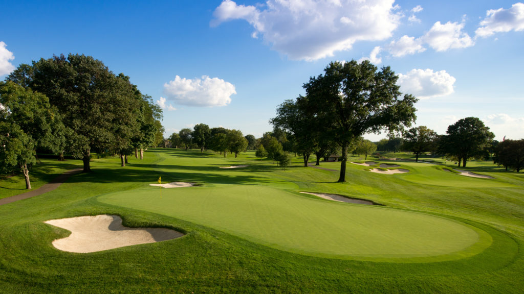 The Third Hole of Scioto Country Club in Columbus, Ohio on Wednesday, Sept. 3, 2014.  (Copyright USGA/Fred Vuich)