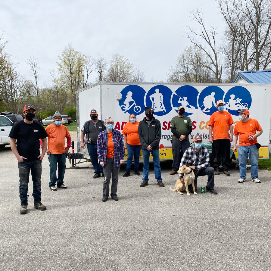 Home Depot employees volunteering at ASC